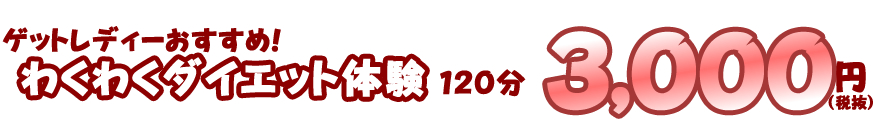 わくわくダイエット体験120分3000円