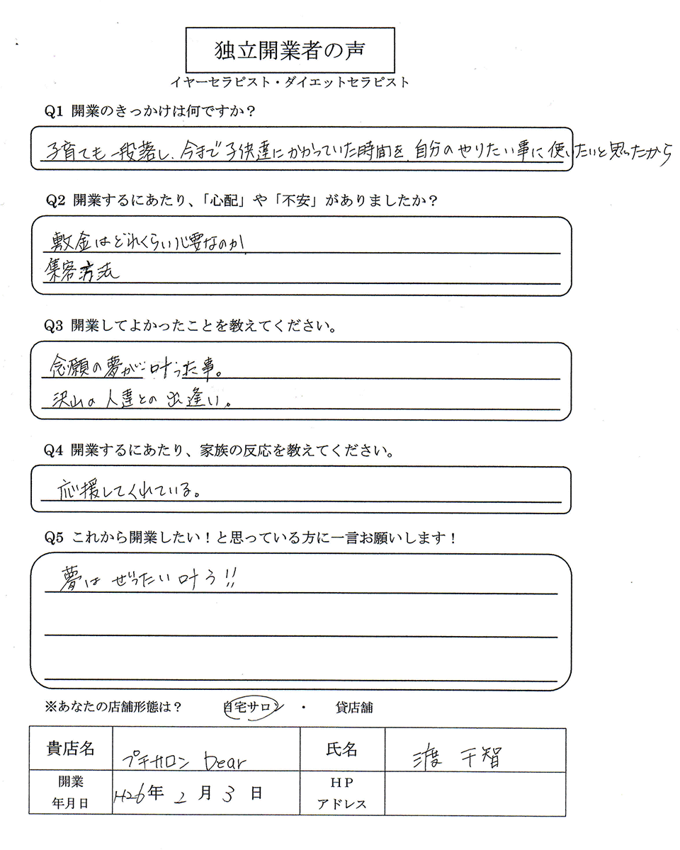 開業者の声