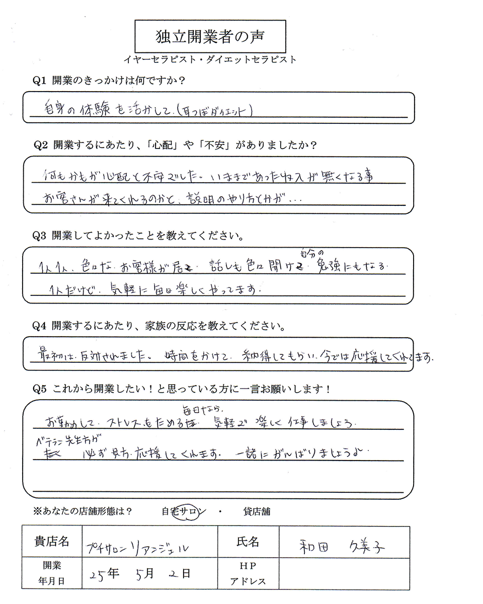開業者の声