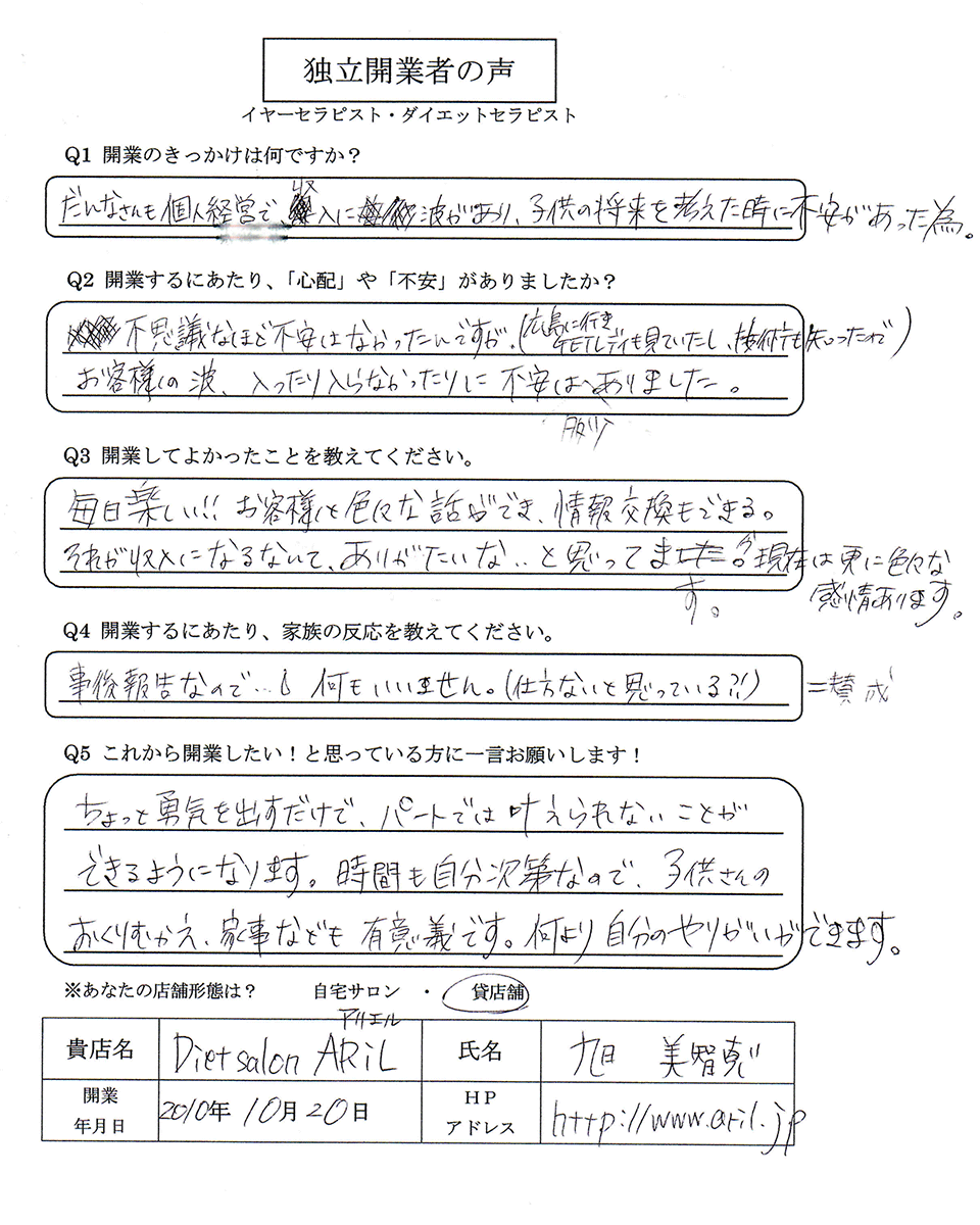 開業者の声