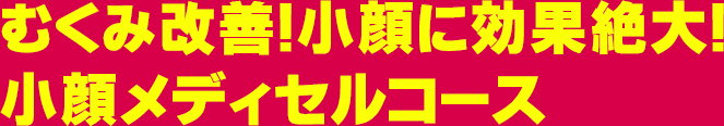 むくみ改善!小顔に効果絶大! 小顔メディセルコース